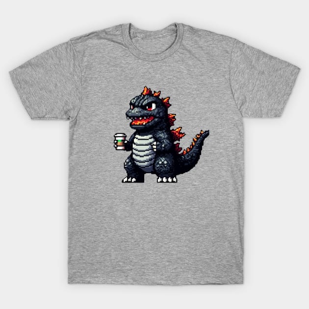 Pixel Godzilla Gojira Ni T-Shirt by Amado ⭐⭐⭐⭐⭐